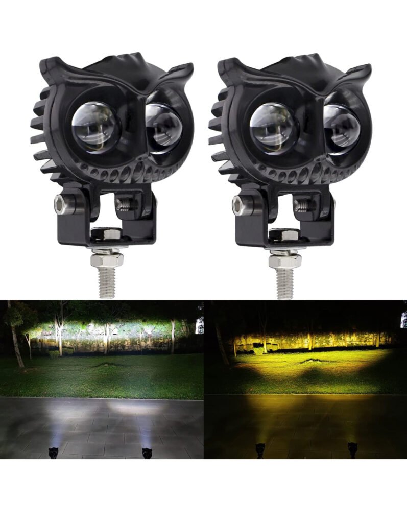 Owl shape motorcycle auxiliary light effect